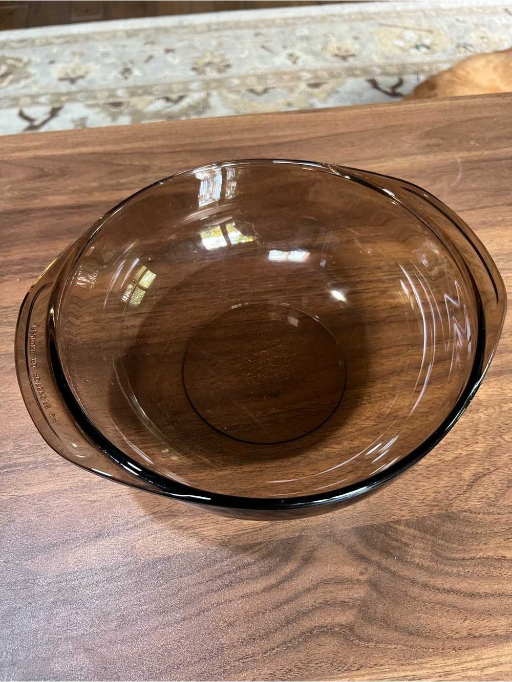 Vintage Pyrex 024 Corning Amber Brown Casserole Dish Ovenware